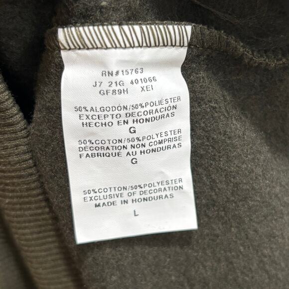 Champion Men's Powerblend Fleece Hoodie Olive Large - Picture 5 of 5